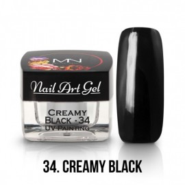 Gel Nail Art Creamy Black 4 gr
