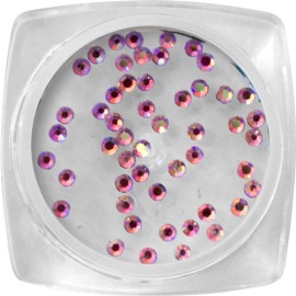 Pietricele Cristal pentru Unghii - Light Rose, Holographic SS4 - 50buc