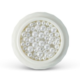 Margele Albe Sidefate Texturate