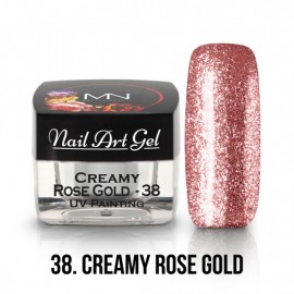 UV Nail Art Gel - 38 - Creamy Rose Gold - 4 gr