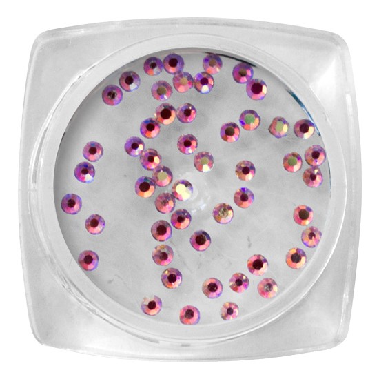 Pietricele Cristal pentru Unghii - Light Rose, Holographic SS4 - 50buc